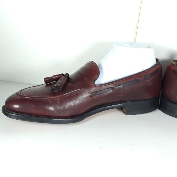 Johnston Murphy Men\'s Aristocraft US9B/D Burgundy Leather Tassel Loafers main image 8